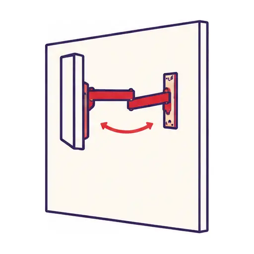 Schematic: Full-motion (articulating) mount