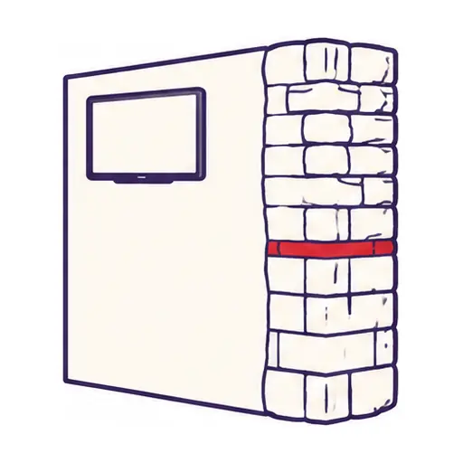 Schematic: Stone, brick or block (fireplace and feature walls)