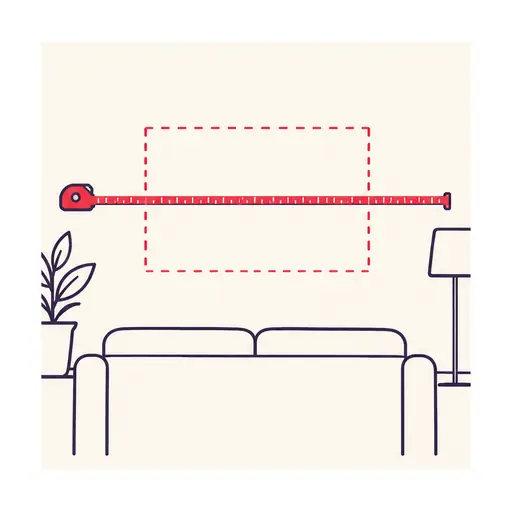 Illustration: step 1 — TV, wall and room